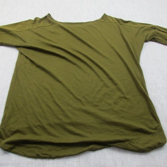 Hurley Tee Shirt Men Medium Green Short Sleeve Spell Out Logo Crew Neck High Low - Picture 2 of 9
